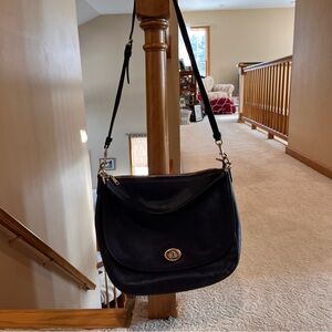 Coach Turn-Lock Hobo Bag Dark Purple Excellent Condition